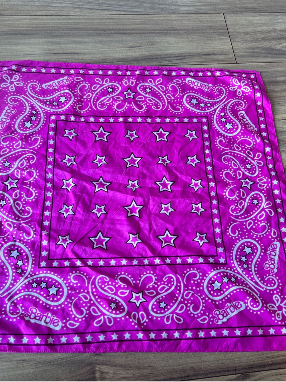 Barbie Bright Pink Paisley & Star Bandana - Picture 3 of 3